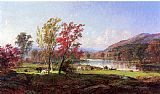 Jasper Francis Cropsey Wall Art - On the Saw Mill River